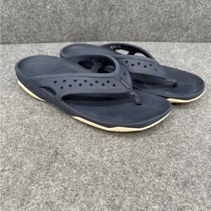 Crocs Men's Swiftwater Deck‎ Flip Flops Sandals Navy Blue Size 10